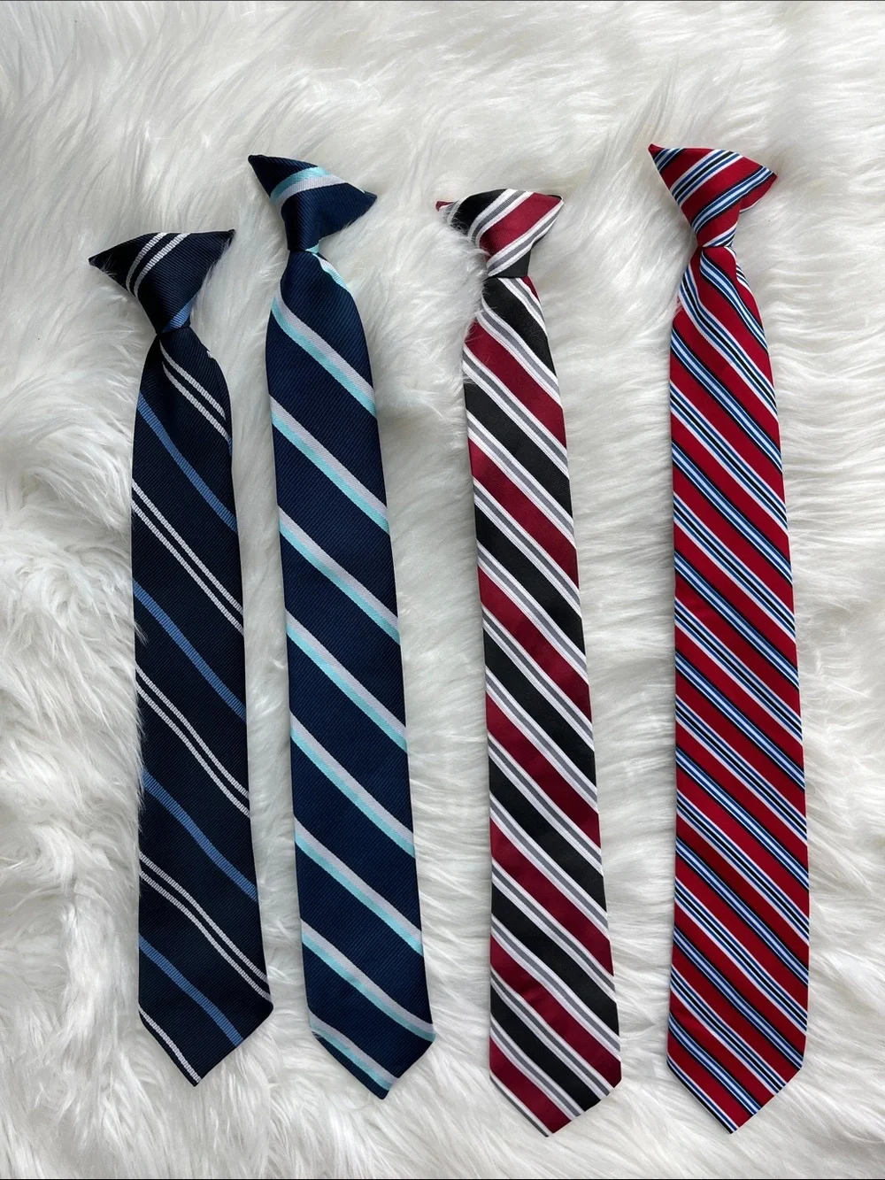 Boys Clip Ties Set of 4